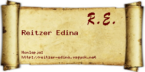 Reitzer Edina névjegykártya